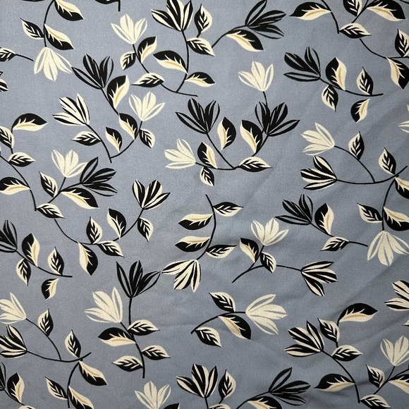 J Jill Wearever Shift Dress Women Size XL Blue Floral Ruffle Cottagecore Boho - Picture 4 of 12